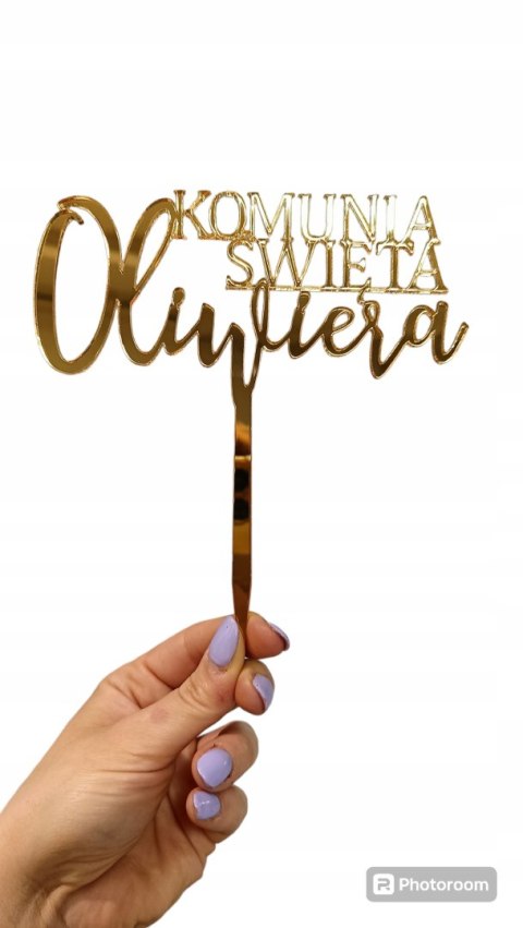Topper Pierwsza komunia Święta napis plexi lustrza Topper Pierwsza komunia Święta napis plexi lustrza