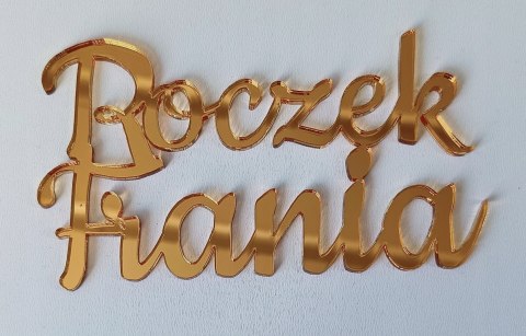 Topper Roczek , topper na bok tortu, pleksa , pleksi , lustrzany topper Topper Roczek , topper na bok tortu, pleksa , pleksi , lustrzany topper