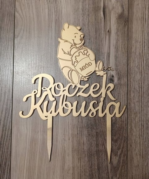 Topper na tort Kubuś puchatek, roczek , kubuś