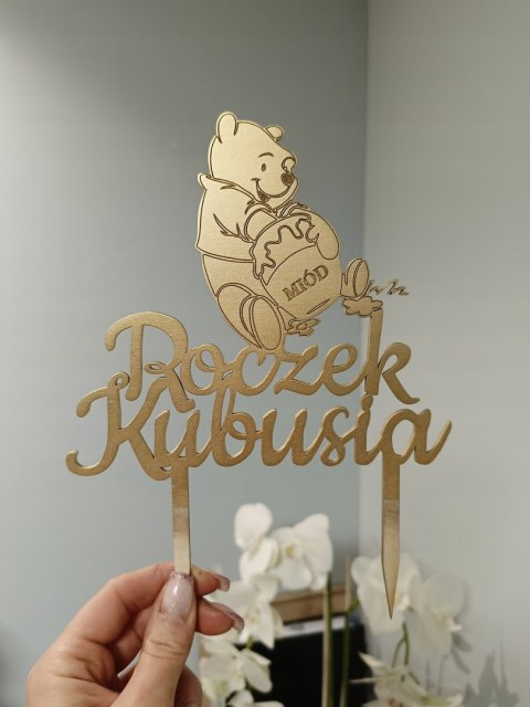 Topper na tort Kubuś puchatek, roczek , kubuś
