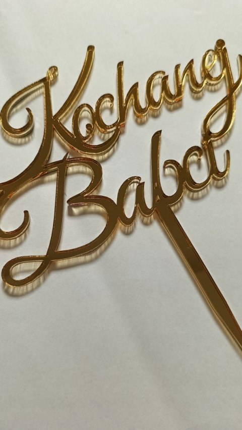 Topper na tort, do kwiatów Kochanej Babci plexi lustrzana topper na tort Topper na tort, do kwiatów Kochanej Babci plexi lustrzana topper na tort