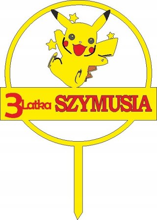 Topper na tort pokemon, pikachu urodziny