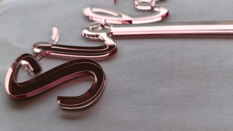 Topper plexi lustrzana, sto lat 12 cm , różowe lustro urodziny tort Topper plexi lustrzana, sto lat 12 cm , różowe lustro urodziny tort