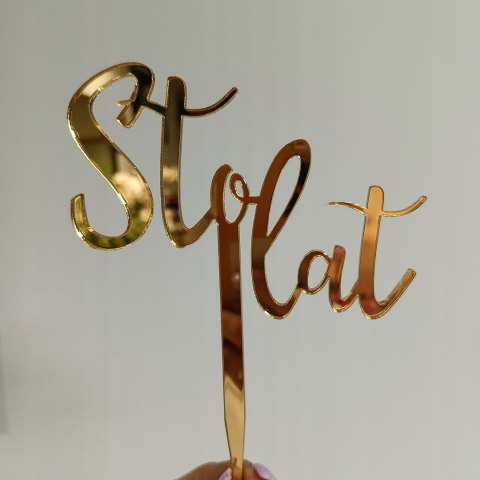 Topper plexi lustrzana, sto lat 12 cm Topper plexi lustrzana, sto lat 12 cm