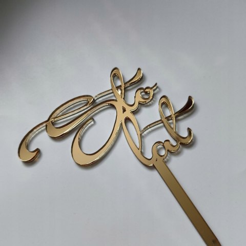 Topper plexi lustrzana, sto lat 12 cm Topper plexi lustrzana, sto lat 12 cm