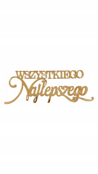 Topper pleksa wszystkiego najlepszego, dekoracje na bok tortu , bento cake