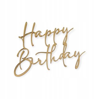 Topper na tort Happy Birthday, urodziny ,dekoracja na tort ,plexi lustrzana