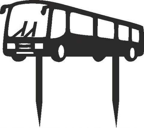 Topper na tort autobus, dekoracje na tort Topper na tort autobus, dekoracje na tort