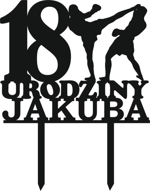 Topper na tort, boks ,topper bokserski ,imię cyfra Topper na tort, boks ,topper bokserski ,imię cyfra