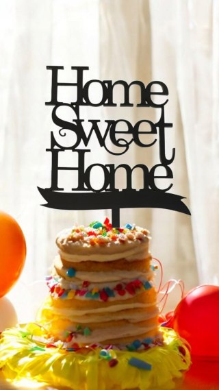 Topper na tort dekoracja urodziny Home sweet Home dom pleksi