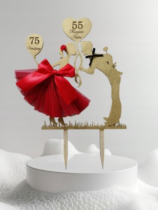 Topper na tort dekoracje urodziny rocznica ślubu para małzenstwo