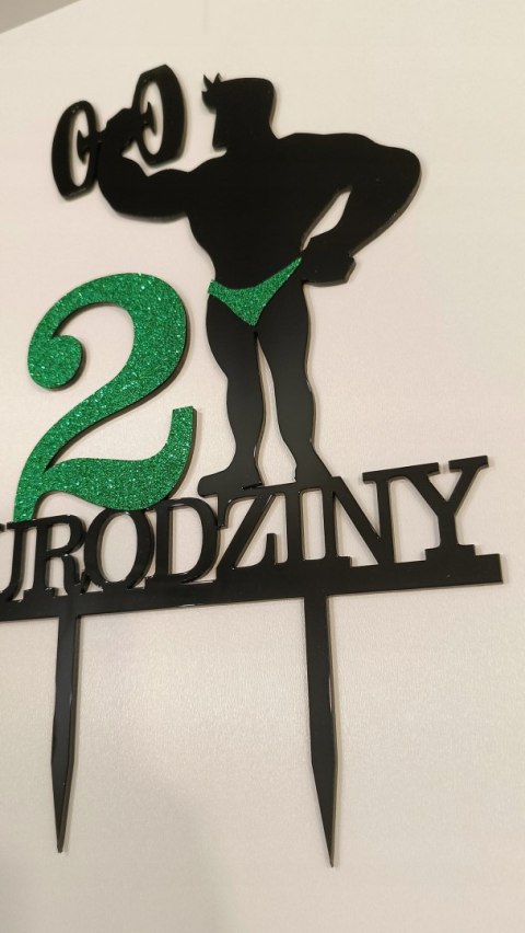 Topper na tort fitness, siłacz, siłownia, urodziny klubu fitness,kulturysta Topper na tort fitness, siłacz, siłownia, urodziny klubu fitness,kulturysta