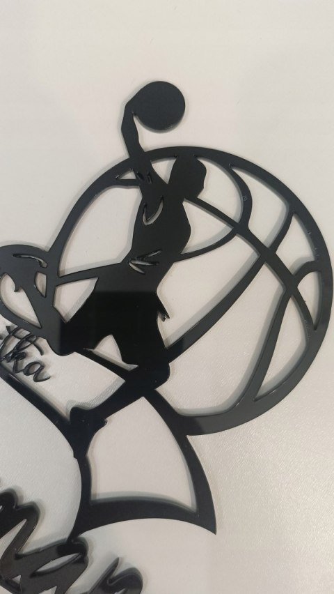 Topper na tort urodzinowy koszykarz koszykówka imię cyfra