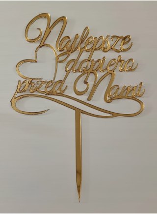 Topper ślubny para młoda topper na tort ślubny , wesele, ślub lustrzany