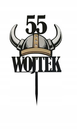 Topper wiking , rogi , Chełm wikinga urodziny tort dla wikinga pleksa
