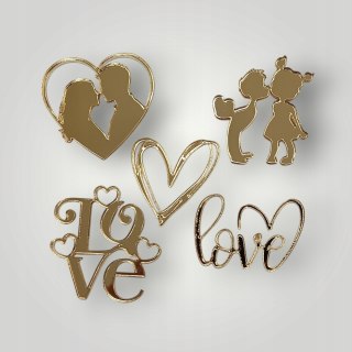 Walentynki, mini napisy , złote napisy plexi , bento cake muffinki