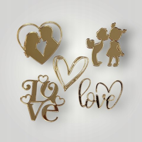 Walentynki, mini napisy , złote napisy plexi , bento cake muffinki