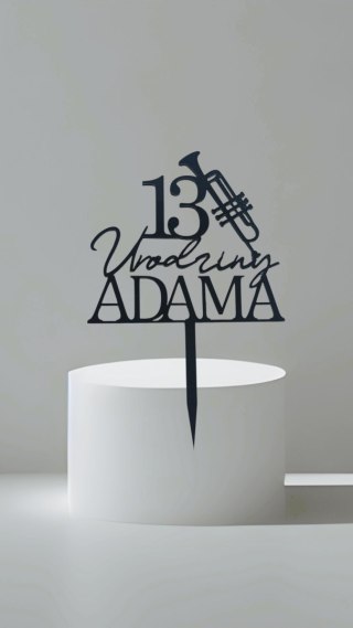 Topper na tort dekoracja urodziny muzyk zespół trąbka gra na trąbce