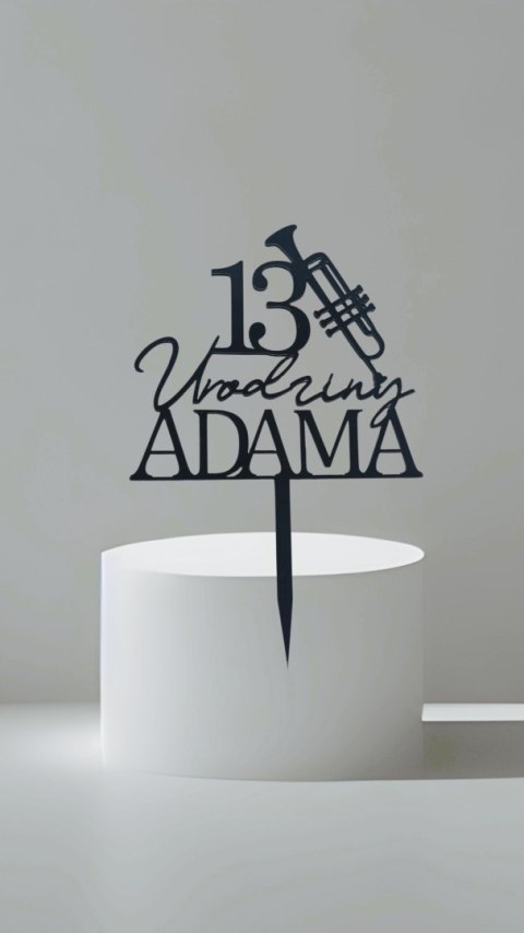 Topper na tort dekoracja urodziny muzyk zespół trąbka gra na trąbce