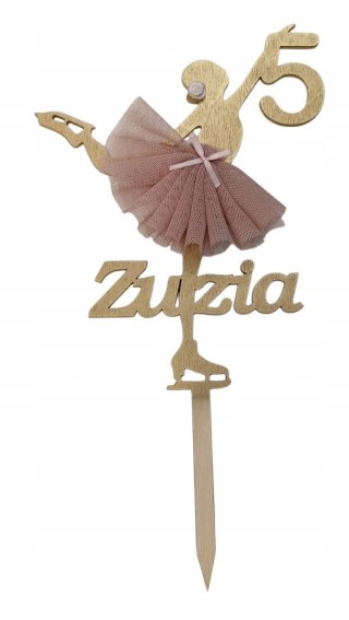 Topper na tort , dziewczynka , łyżwiarka , łyżwiarstwo figurowe , baletnica